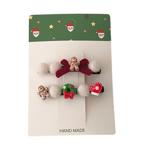 Haarspangen mit Cartoon-Motiv, Weihnachtsmann/Bär/Elch, für Weihnachtsbegeisterte, Pferdeschwanz, Haarnadeln für Teenager, Kinder, Geschenk, Festival, Haarspangen für den Alltag, große schöne von Kaohxzklcn