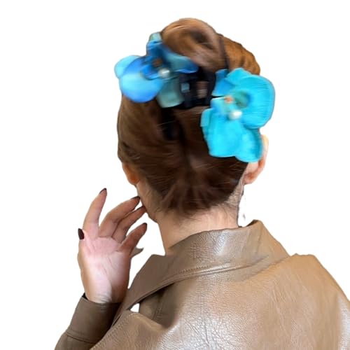 Internet Celebrity Pferdeschwanz-Haarklammer mit Blume, für Damen, Teenager, Pferdeschwanz, Barettes und Haarspange für Mädchen, niedliche Haarspange für Mädchen, Haarspange zum Stylen von Haaren von Kaohxzklcn