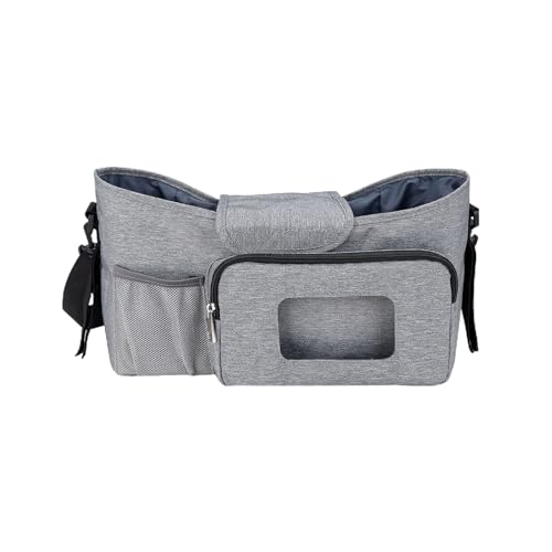 Kaohxzklcn Baby-Wickeltasche, Wickeltasche, Kinderwagentasche für Kinderwagen, Mutterschaftstasche, Rucksack, Taschen, Kinderwagen, Lenker-Organizer, Reise-Kinderwagen-Zubehörtasche, hellgrau von Kaohxzklcn