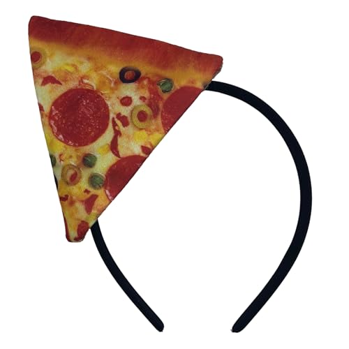 Kaohxzklcn Lustiges Pizza-Stirnband für Erwachsene und Kinder, für Damen, Karneval, Halloween, Weihnachten, Party, Kostüm, Haarbänder, Kostümparty, Haarbänder für Frauen, Haarband, Partygeschenk von Kaohxzklcn