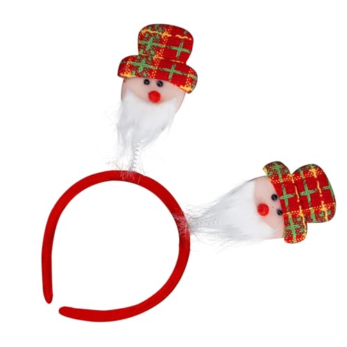 MerryChristmas Stirnband mit Schleife, Schneemann, Haarband, Bühnenauftritte, Requisiten, Urlaub, Haarschmuck, Partyzubehör, festliches Stirnband für Schulaktivitäten, festliche Dekoration von Kaohxzklcn