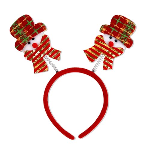 MerryChristmas Stirnband mit Schleife, Schneemann, Haarband, Bühnenauftritte, Requisiten, Urlaub, Haarschmuck, Partyzubehör, festliches Stirnband für Schulaktivitäten, festliche Dekoration von Kaohxzklcn