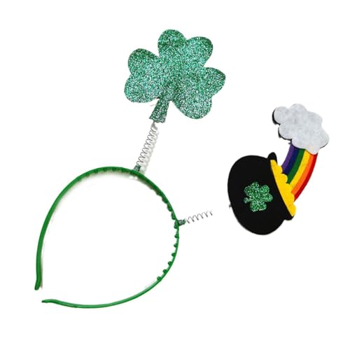 Patricks Day Stirnband für Erwachsene, glänzendes Glitzer-Puder, irische Pailletten, Party, Festival, Haarreif für Teenager, Kopfbedeckung, Pailletten, Stirnbänder für Mädchen, grüne Pailletten, von Kaohxzklcn