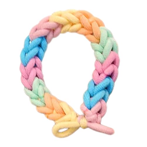 Süßes Regenbogen-Haarseil für Kinder, Drachenfestival, Haargummis, niedliches Haarband, elastisches Häkelhaarband, Paar, Geschenk, Haargummi für Mädchen von Kaohxzklcn