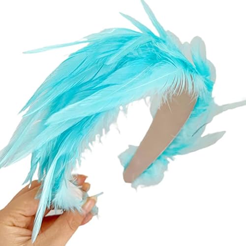 Teeparty-Fascinator mit Federn, französischer Haarreif für Damen, Vintage-Kopfschmuck, elegantes Rollenspiel-Stirnband, Haarschmuck von Kaohxzklcn