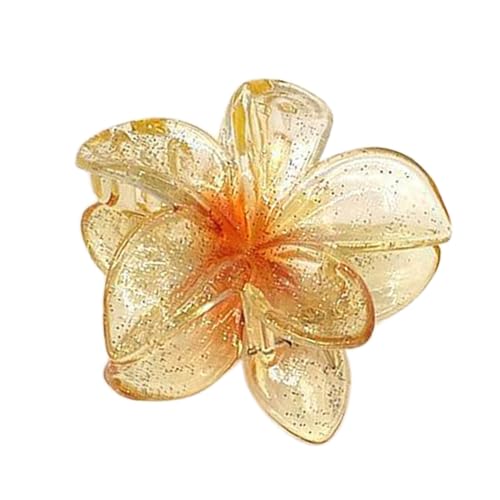 Transparente Blumen-Haarklammer, Bananen-Haarspangen, rutschfest, für Mädchen, niedlich, Pferdeschwanz-Halter für Frauen, transparente Blumen-Haarspange, Haarschmuck für Frauen von Kaohxzklcn