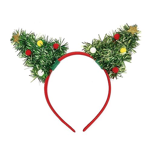 Unisex Erwachsene Weihnachten Party Weihnachtsbaum Stirnband Festival Haarreifen für Party Aufführungen Unisex Kopfbedeckung Waschen Gesicht Stirnbänder für Frauen Mädchen Waschen Gesicht Stirnband von Kaohxzklcn