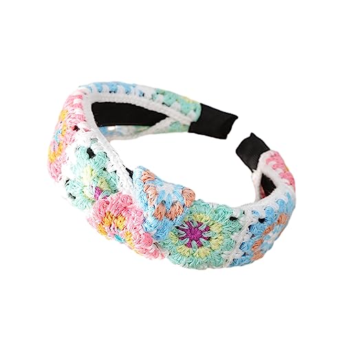 Weiches Damen-Haarband mit Blumenmuster, exquisites handgewebtes Stirnband, Bandana, Haarband für Urlaub, Stirnband, Bandana von Kaohxzklcn