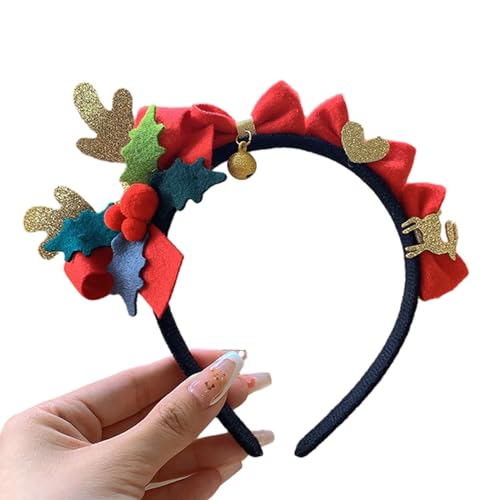 Weihnachtsdekoration Schleife Geweih Stirnband Festival Urlaub Kopfschmuck Weihnachten Hairhoop Party Haarschmuck Zubehör Weihnachten Stirnband Urlaub Thema Stirnband Rentier Stirnband Weihnachten von Kaohxzklcn