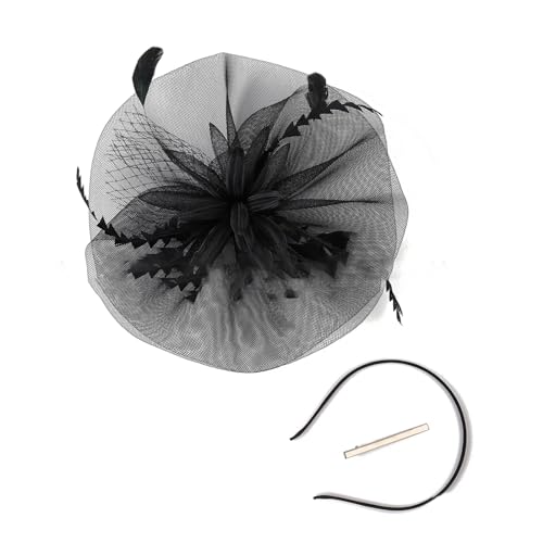 Zarte mittelalterliche Federblumen-Haarnadel, niedliches Halloween-Cosplay-Stirnband, Mittelalter-Party, 1920er-Jahre-Kopfschmuck für Damen, 1920er-Jahre-Kopfschmuck für Damen, Flapper, von Kaohxzklcn