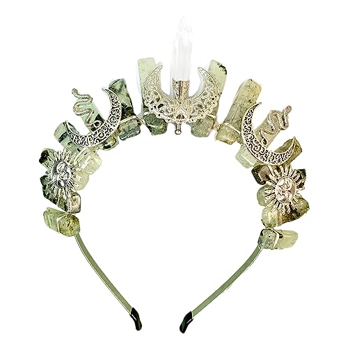 Zartes natürliches Quarz-Haarband, barockes Haarband für Mädchen, elegantes Modell, Show, Aufführungen, Hochzeit, Party, Schmuck, Kristallkronen für Frauen, Kristall-Stirnband, Kristallkronen, Tiaras von Kaohxzklcn