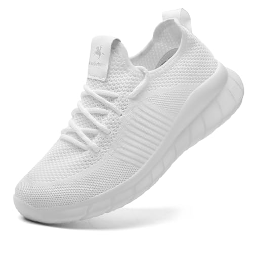 Kaopabolo Sneaker Damen Stoff Turnschuhe Atmungsaktiv Leicht Sportschuhe Mesh Laufchuhe Straßenlaufschuhe Weiß 40 von Kaopabolo