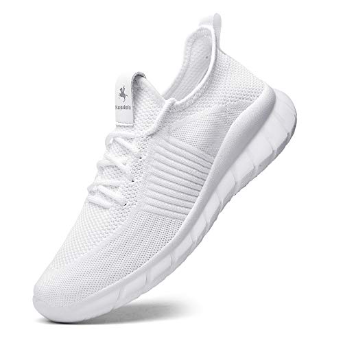 Kaopabolo Turnschuhe Damen Herren Leichtgewichts Atmungsaktiv Sportschuhe Sneaker Laufschuhe Trainers Walkingschuhe für Outdoor Fitness Sporthalle Weiß 42 von Kaopabolo