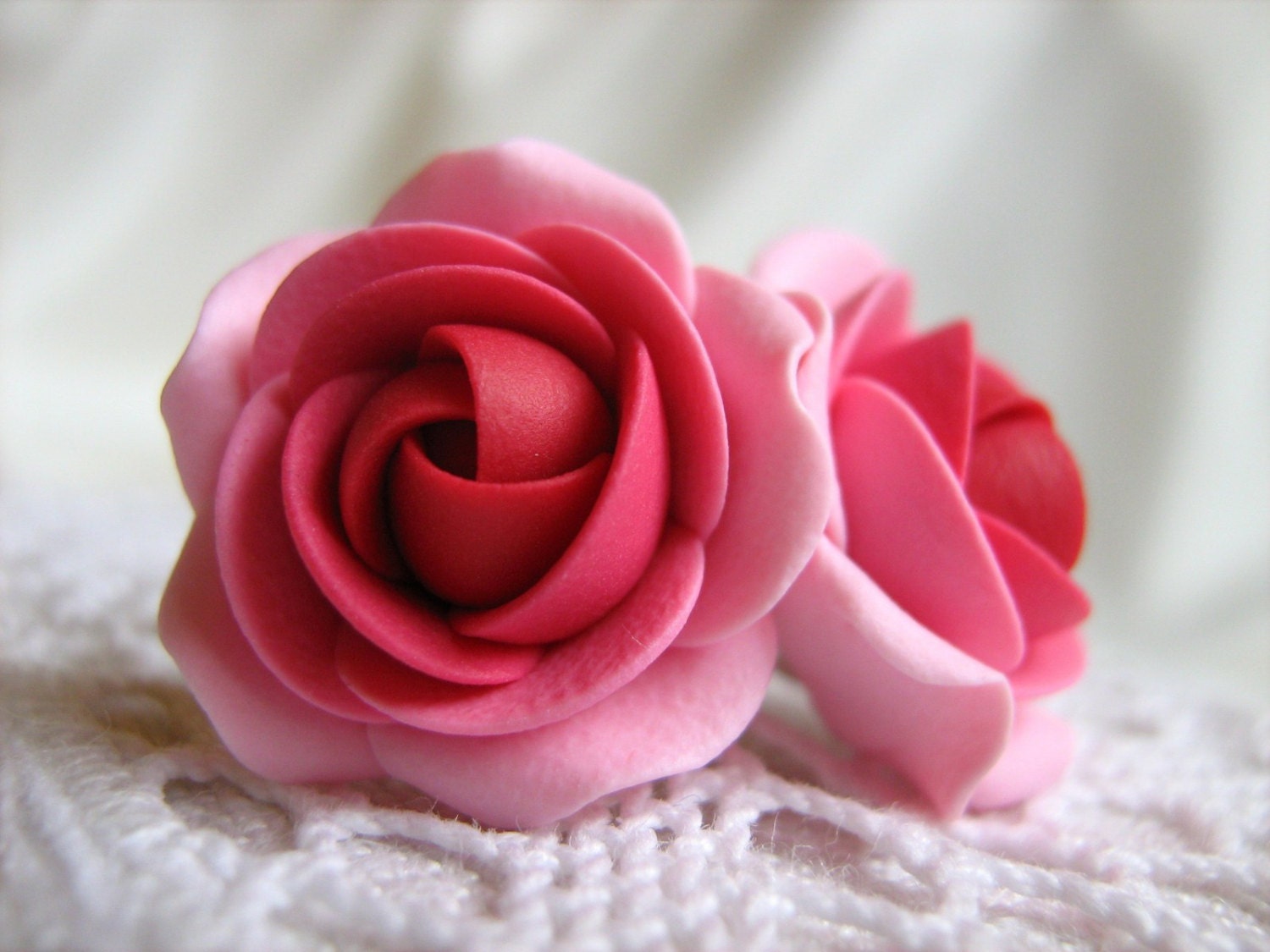 Ohrringe Aus Fimo - Cyklamen Rosa Rose Blume Ohrstecker Ohrringe Aus Fimo - Cyklamen Rosa Rose Blume Ohrstecker von KaoriPearlRose