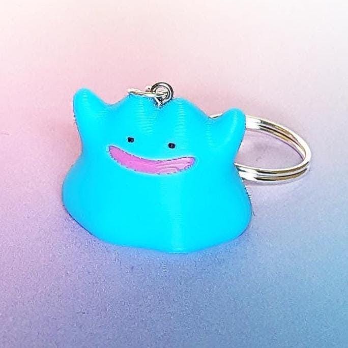 Ditto & Shiny Handgefertigter 3D Druck Chibi Schlüsselanhänger, Retro-Geschenk Accessoire, Gamer Geschenk, Gaming von KaosKimsThings