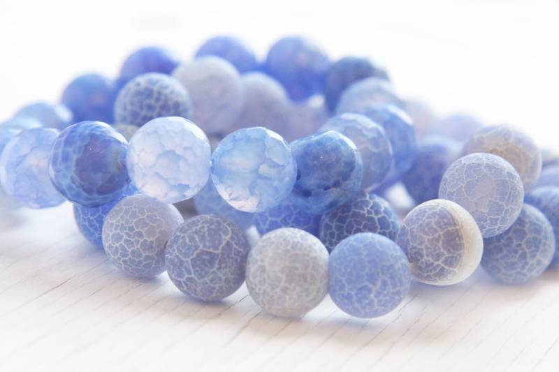 Im Urlaub Santorini Perlen Armband Gefrostet Blau Krabbe Achat Boho Naturstein Mittelmeer Urlaub Erinnerungen Im Urlaub Santorini Perlen Armband Gefrostet Blau Krabbe Achat Boho Naturstein Mittelmeer Urlaub Erinnerungen von KapKaDesign