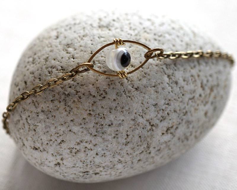 Schutz Armband Good Luck Boho Evil Eye Unisex Boyfriend Für Männer von KapKaDesign