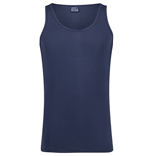 Kapart Doppelripp Herren Unterhemd Tanktop dunkelblau - 100% gekämmte Baumwolle - XXL Größen, Größe:10 von Kapart