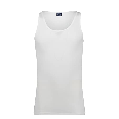 Kapart Feinripp Unterhemd Achselhemd Herren weiß 100% Baumwolle gekämmt bis Größe 20, Größe:9 von Kapart