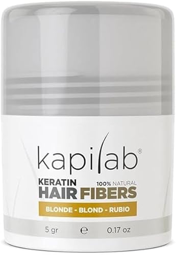 Kapilab Streuhaar Blond, Premium Haarpuder zur Haarverdichtung Haarfasern für Dünner Werdenes Haar Keratin Haarpulver Mehr Volumen Hair Fibers für Männer und Frauen - 5 gramm Kapilab Streuhaar Blond, Premium Haarpuder zur Haarverdichtung Haarfasern für Dünner Werdenes Haar Keratin Haarpulver Mehr Volumen Hair Fibers für Männer und Frauen - 5 gramm von Kapilab