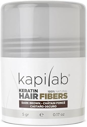 Kapilab Streuhaar Dunkelbraun, Premium Haarpuder zur Haarverdichtung Haarfasern für Dünner Werdenes Haar Keratin Haarpulver Mehr Volumen Hair Fibers für Männer und Frauen - 5 gramm Kapilab Streuhaar Dunkelbraun, Premium Haarpuder zur Haarverdichtung Haarfasern für Dünner Werdenes Haar Keratin Haarpulver Mehr Volumen Hair Fibers für Männer und Frauen - 5 gramm von Kapilab