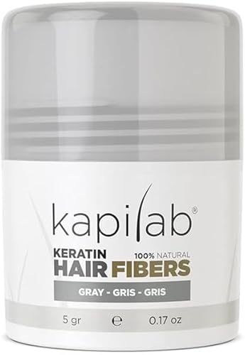 Kapilab Streuhaar Grau, Premium Haarpuder zur Haarverdichtung Haarfasern für Dünner Werdenes Haar Keratin Haarpulver Mehr Volumen Hair Fibers für Männer und Frauen - 5 gramm Kapilab Streuhaar Grau, Premium Haarpuder zur Haarverdichtung Haarfasern für Dünner Werdenes Haar Keratin Haarpulver Mehr Volumen Hair Fibers für Männer und Frauen - 5 gramm von Kapilab