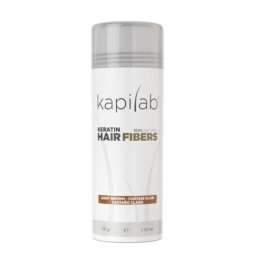 Kapilab Streuhaar Hellbraun, Premium Haarpuder zur Haarverdichtung Haarfasern für Dünner Werdenes Haar Keratin Haarpulver Mehr Volumen Hair Fibers für Männer und Frauen - 25 gramm Kapilab Streuhaar Hellbraun, Premium Haarpuder zur Haarverdichtung Haarfasern für Dünner Werdenes Haar Keratin Haarpulver Mehr Volumen Hair Fibers für Männer und Frauen - 25 gramm von Kapilab