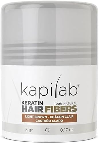 Kapilab Streuhaar Hellbraun, Premium Haarpuder zur Haarverdichtung - Haarfasern für Dünner Werdenes Haar - Keratin Haarpulver - Mehr Volumen - Hair Fibers für Männer und Frauen - 5 gramm Kapilab Streuhaar Hellbraun, Premium Haarpuder zur Haarverdichtung - Haarfasern für Dünner Werdenes Haar - Keratin Haarpulver - Mehr Volumen - Hair Fibers für Männer und Frauen - 5 gramm von Kapilab