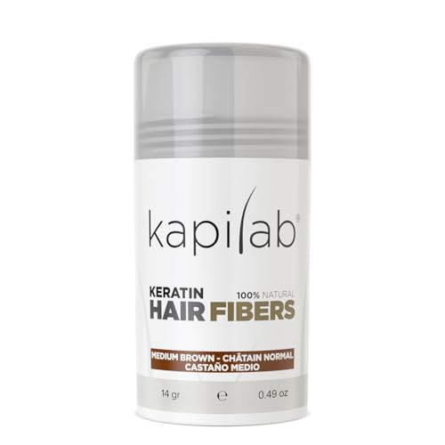 Kapilab Streuhaar Mittelbraun, Premium Haarpuder zur Haarverdichtung Haarfasern für Dünner Werdenes Haar Keratin Haarpulver Mehr Volumen Hair Fibers für Männer und Frauen - 12.5 gramm Kapilab Streuhaar Mittelbraun, Premium Haarpuder zur Haarverdichtung Haarfasern für Dünner Werdenes Haar Keratin Haarpulver Mehr Volumen Hair Fibers für Männer und Frauen - 12.5 gramm von Kapilab