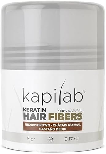 Kapilab Streuhaar Mittelbraun, Premium Haarpuder zur Haarverdichtung Haarfasern für Dünner Werdenes Haar Keratin Haarpulver Mehr Volumen Hair Fibers für Männer und Frauen - 5 gramm Kapilab Streuhaar Mittelbraun, Premium Haarpuder zur Haarverdichtung Haarfasern für Dünner Werdenes Haar Keratin Haarpulver Mehr Volumen Hair Fibers für Männer und Frauen - 5 gramm von Kapilab