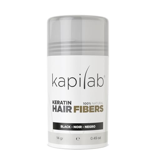 Kapilab Streuhaar Schwarz, Premium Haarpuder zur Haarverdichtung Haarfasern für Dünner Werdenes Haar Keratin Haarpulver Mehr Volumen Hair Fibers für Männer und Frauen - 12.5 gramm Kapilab Streuhaar Schwarz, Premium Haarpuder zur Haarverdichtung Haarfasern für Dünner Werdenes Haar Keratin Haarpulver Mehr Volumen Hair Fibers für Männer und Frauen - 12.5 gramm von Kapilab