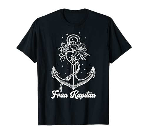 Damen Boot Frauen Kapitän Frau Kapitänin Bootsführerschein T-Shirt Damen Boot Frauen Kapitän Frau Kapitänin Bootsführerschein T-Shirt von Kapitän Geschenk Damen Boot Frau Kapitänin