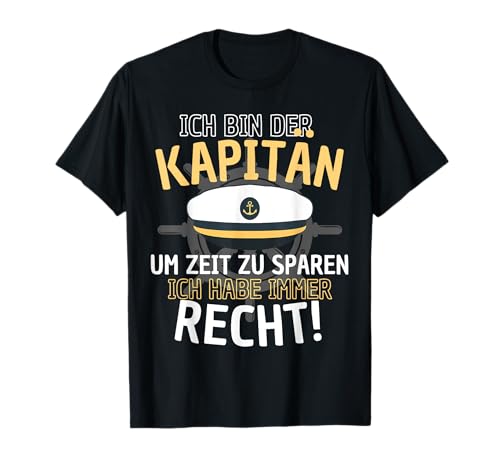 Kapitän Spruch Herren Boot Segler Nautik Motorboot Fahrer T-Shirt Kapitän Spruch Herren Boot Segler Nautik Motorboot Fahrer T-Shirt von Kapitän Geschenke Boot Geschenk Segler Yacht
