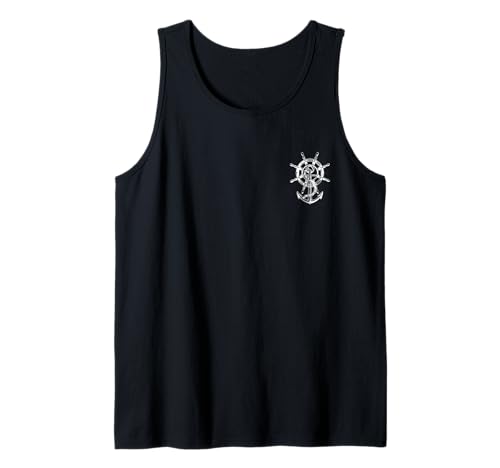 Anker & Ruder Cooles Mode Nautisch Damen Herren Seemann Tank Top von Kapitän des Schiffes & Seemann Geschenk Co.