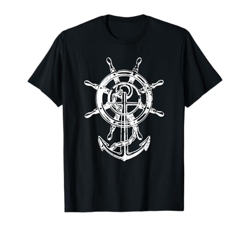 Anker & Ruder Cooles Mode Nautisch Damen Herren Seemann T-Shirt von Kapitän des Schiffes & Seemann Geschenk Co.