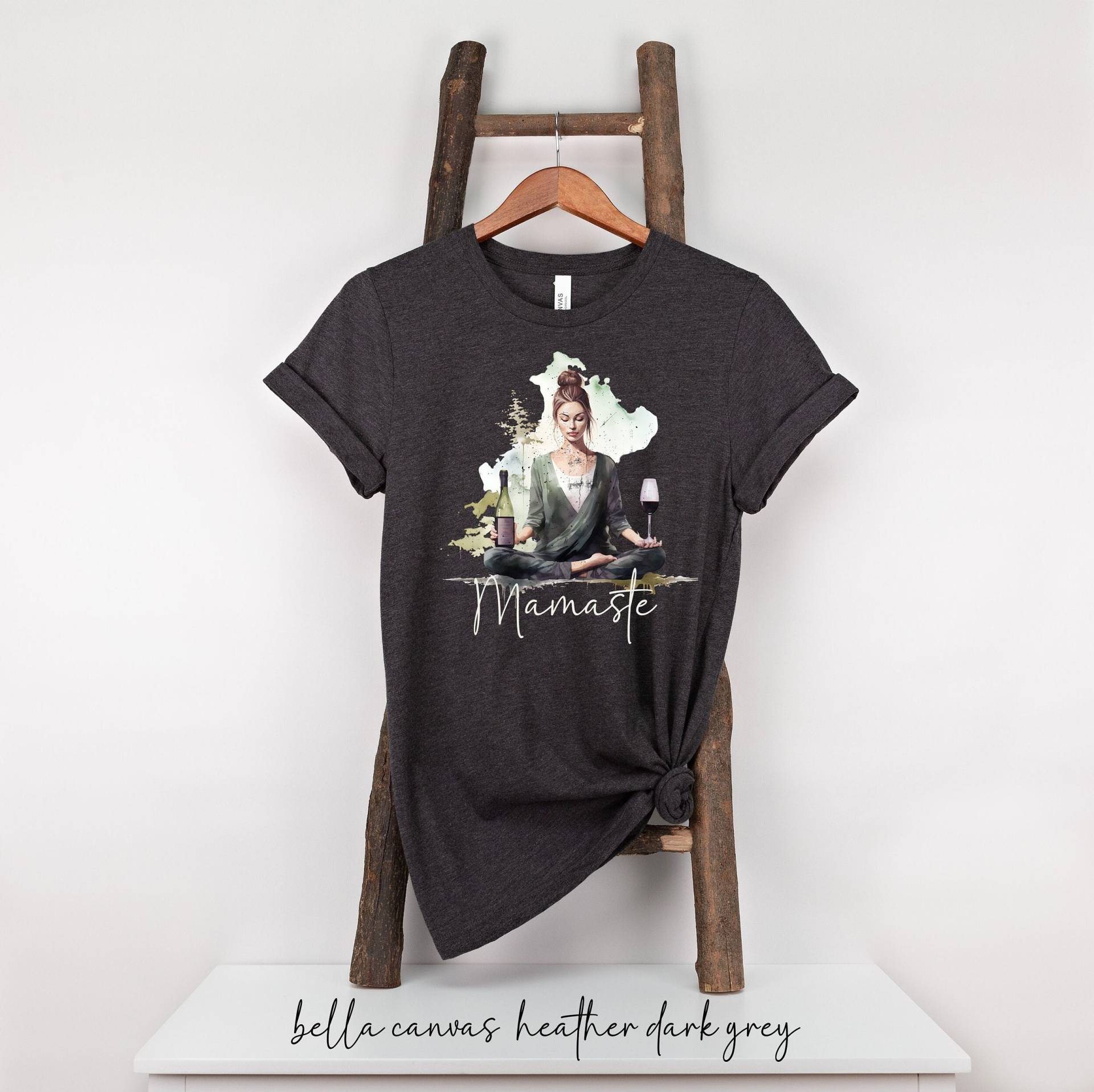 Yoga Shirt Damen Mamaste Namaste T-Shirt Liebhaber Lustiges Geschenk Meditation Klasse Yogi Shirts Kleidung von KapitelNull