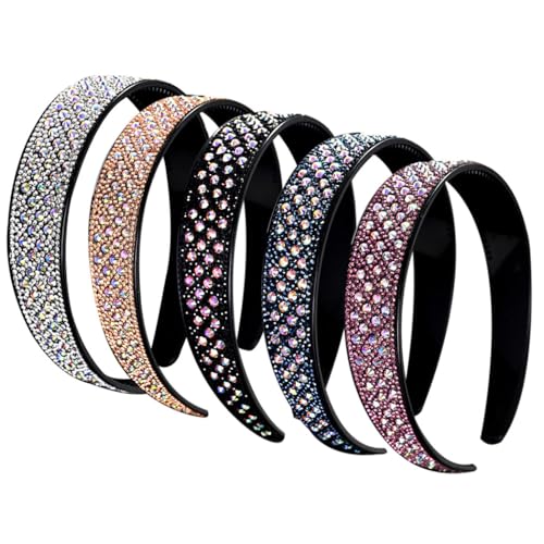 Haarreif, dekorativer Haarreif, Strass, Haarschmuck, 5 Stück breit von Kapmore