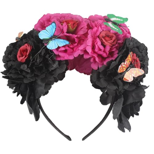 Haarreif für Halloween, rutschfest, Blume, realistisch, Party-Stirnband von Kapmore