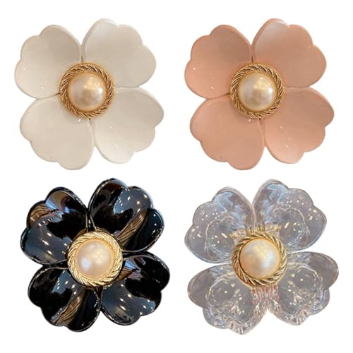 Haarspangen in Blumenform, 4 Stück, elegante Haarklammern, Zubehör für Damen von Kapmore