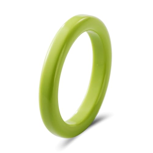 Kapmore Einfarbiger Ring für Damen, modisches All-Match-Fingerzubehör aus Kunstharz für Mädchen, Harz von Kapmore