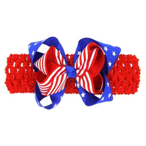 Kleiner festlicher handgefertigter Stern: Patriotisches Haar-Accessoire für den Unabhängigkeitstag, niedliche Schleife, rutschfest, dekorativ von Kapmore
