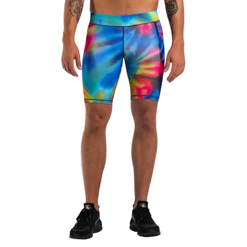 Kapow Meggings Herren Kurze Leggings Kompressions-Shorts: Recyceltes Material mit Taschen - Ideal für Laufen, Training, Fitness, Sport, Basketball, Fußball, Yoga & Klettern (Atomic, S) von Kapow Meggings