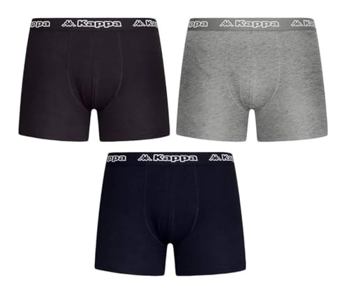 Kappa Herren Unterhose Boxershorts Schwarz Mischung aus Farben M L XL XXL 3 | 6 | 9 Packs - Männer-Unterwäsche (3, L) von Kappa Boxer