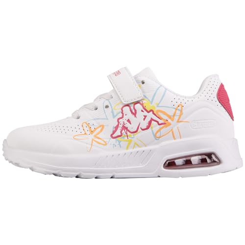 Kappa Jungen Unisex Kinder STYLECODE: 261049FLK Harlem EMB FL K Girls Sneaker, White/Multi, 27 EU von Kappa