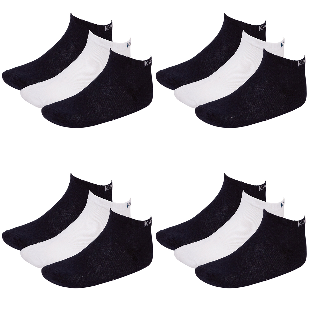 12 Paar Kappa 704275 Sneaker Socken Gr. 35 - 46 Unisex Kurzsocke von Kappa