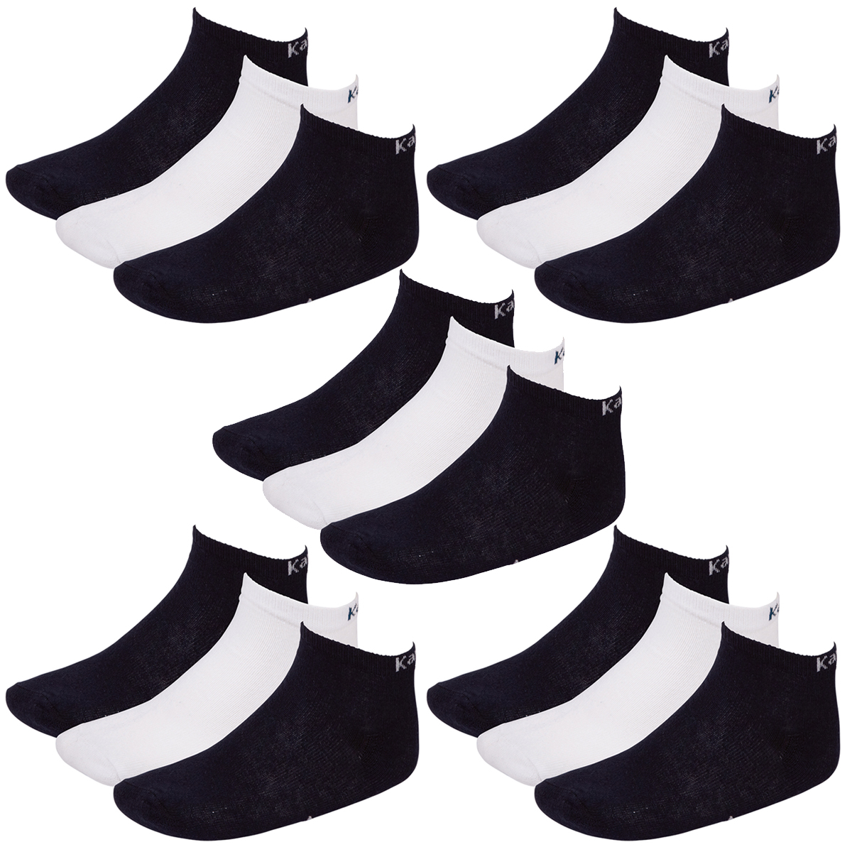 15 Paar Kappa 704275 Sneaker Socken Gr. 35 - 46 Unisex Kurzsocke von Kappa