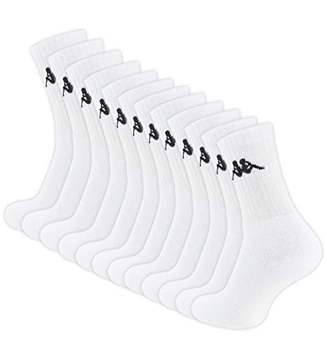 Kappa 12 Paar Original Tennissocken, Sportsocken in weiss, Gr. 43-46 von Kappa