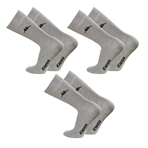 Kappa 3 Paar Kurze Socken aus Baumwolle Modell K546 Unisex in verschiedenen Farben und Größen, grau, XXS von Kappa