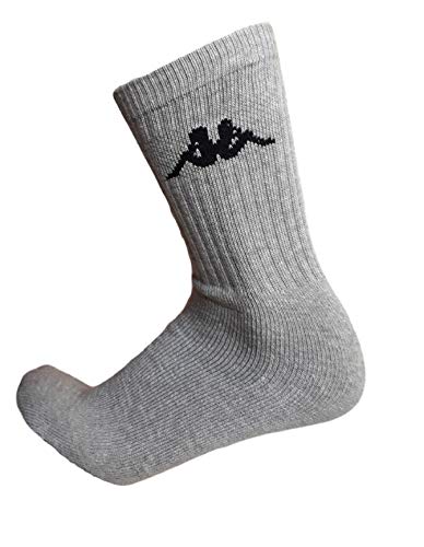 Kappa - 6-9 oder 12 Paar Original Tennissocken weiss, grau, 39-41 von Kappa