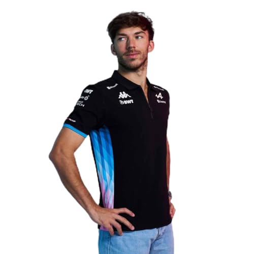 Kappa - Adrem BWT Alpine F1 Team 2024 Herren Poloshirt, Schwarz, Blau, Rosa, XXL von Kappa